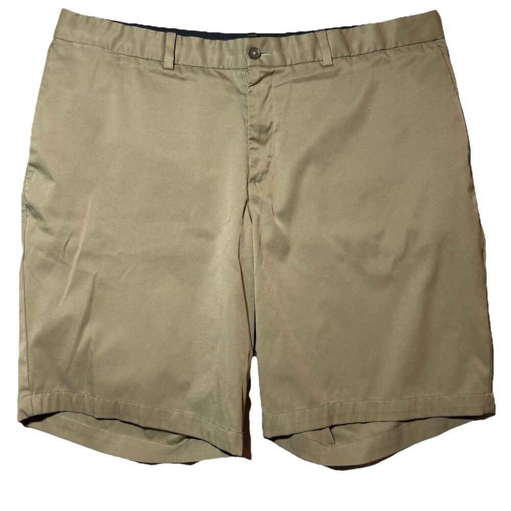 Nike Golf Dri Fit Casual Flat Front Chino Shorts Mens Size 38 Beige
